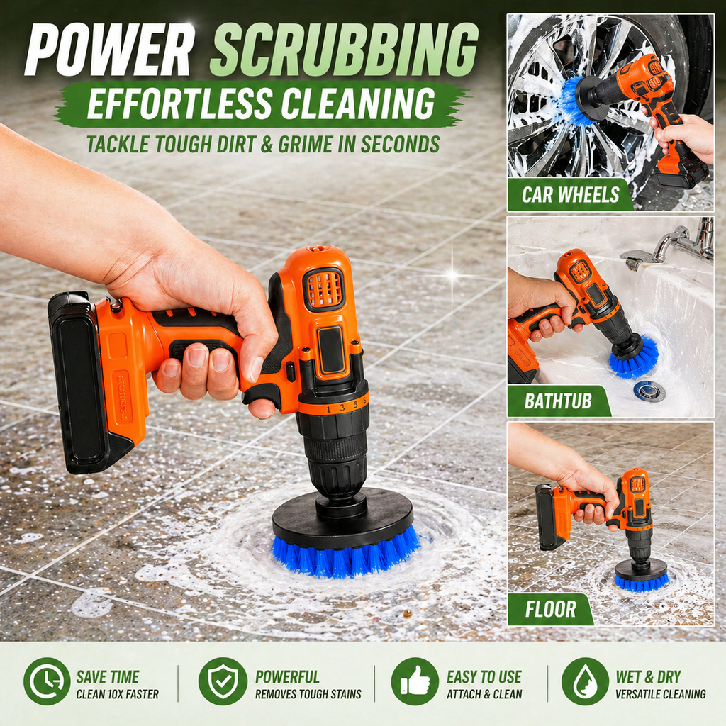 PowerScrub Pro™ – Drill Brush Kit